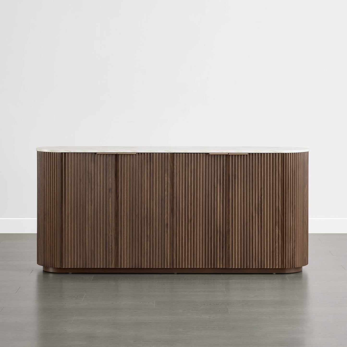 Fluted Wood Sideboard with 70-Inch Length