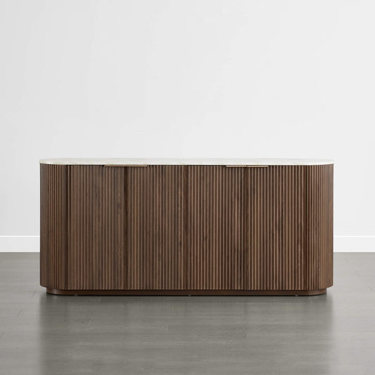 Fluted Wood Sideboard with 70-Inch Length
