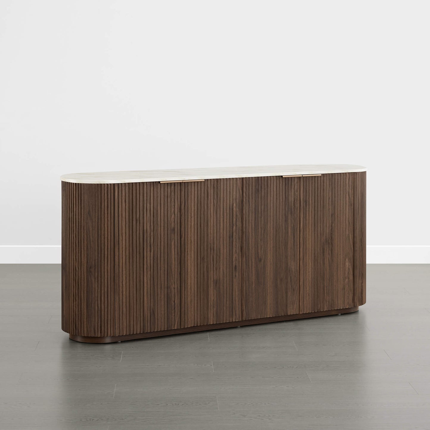 Fluted Wood Sideboard with 70-Inch Length