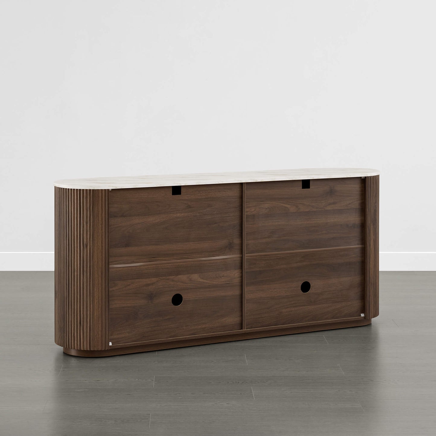 Fluted Wood Sideboard with 70-Inch Length