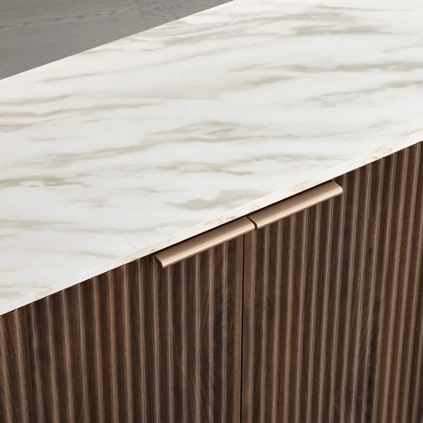Fluted Wood Sideboard with 70-Inch Length