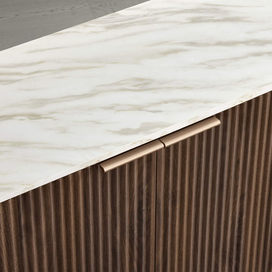 Fluted Wood Sideboard with 70-Inch Length