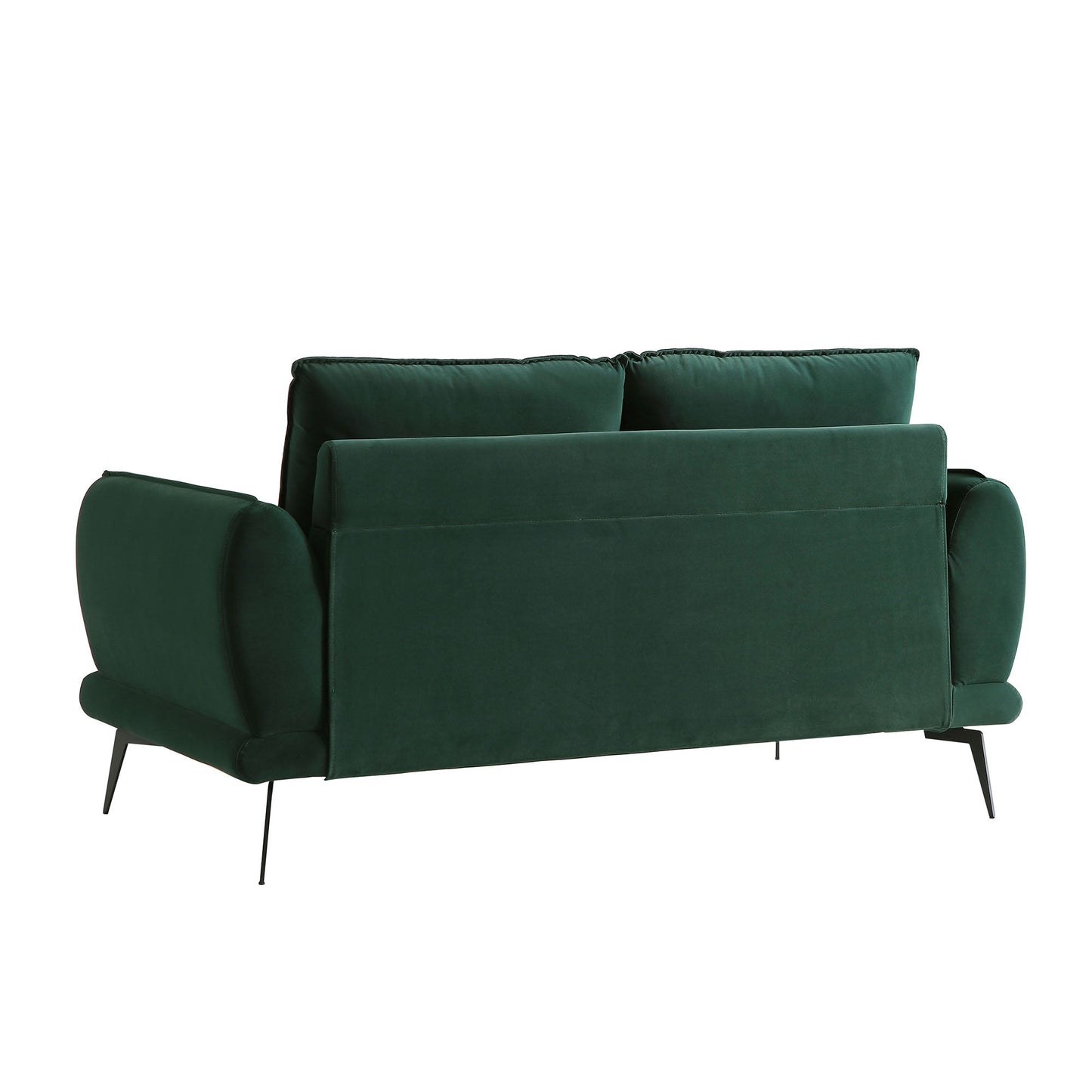 Forest Green Velvet 2-Seater Sofa with Elegant Design