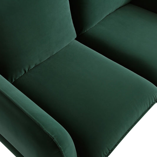 Forest Green Velvet 2-Seater Sofa with Elegant Design