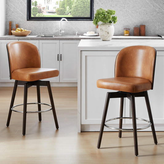 Gianna Swivel Counter Stool with Plush Upholstered Seat