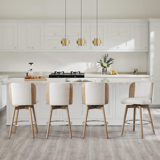 Gianna Swivel Counter Stool with Plush Upholstered Seat