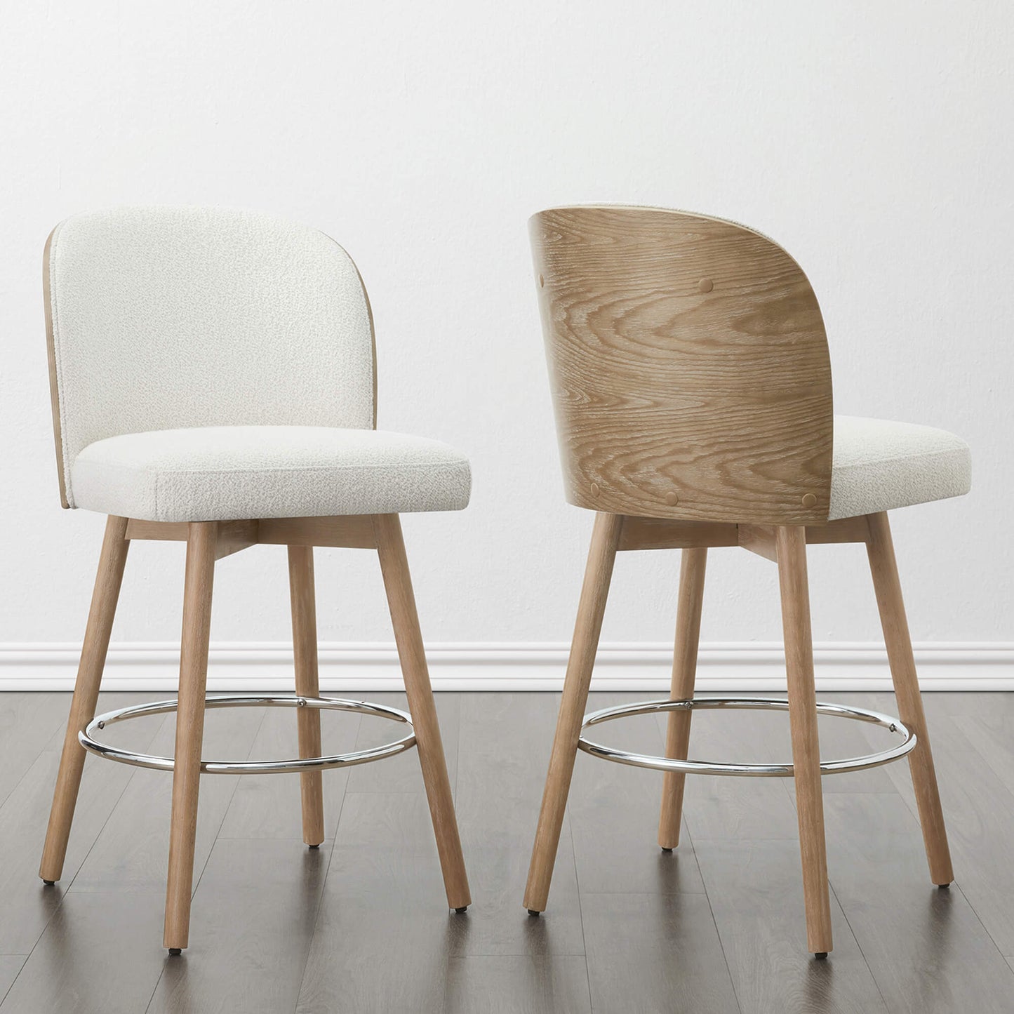 Gianna Swivel Counter Stool with Plush Upholstered Seat