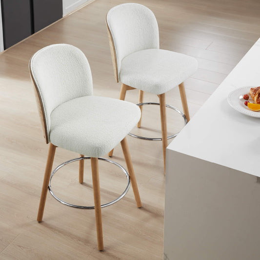 Gianna Swivel Counter Stool with Plush Upholstered Seat