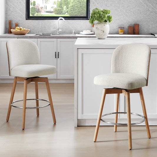 Gianna Swivel Counter Stool with Plush Upholstered Seat