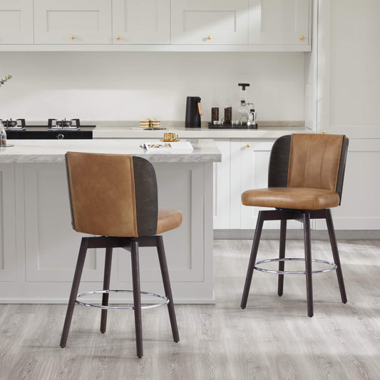 Gianna Swivel Counter Stool with Plush Upholstered Seat
