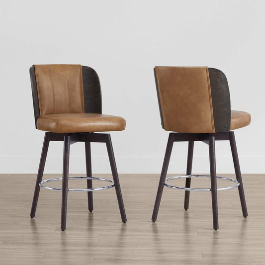 Gianna Swivel Counter Stool with Plush Upholstered Seat