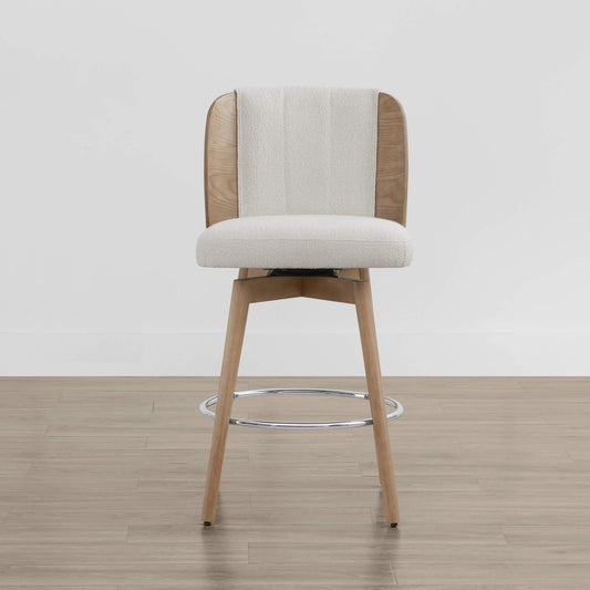 Gianna Swivel Counter Stool with Plush Upholstered Seat