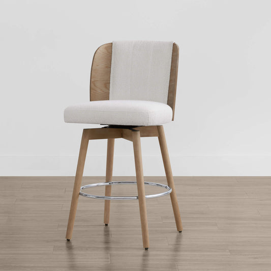 Gianna Swivel Counter Stool with Plush Upholstered Seat