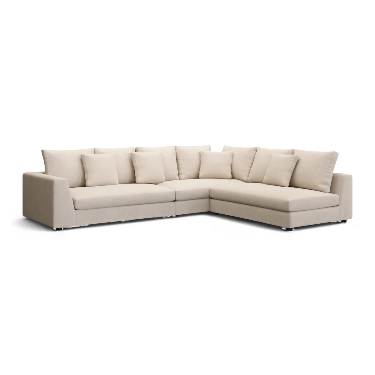 Sectional Sofa in Cream with Modern Design