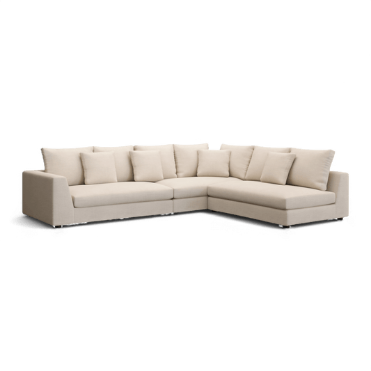 Sectional Sofa in Cream with Modern Design