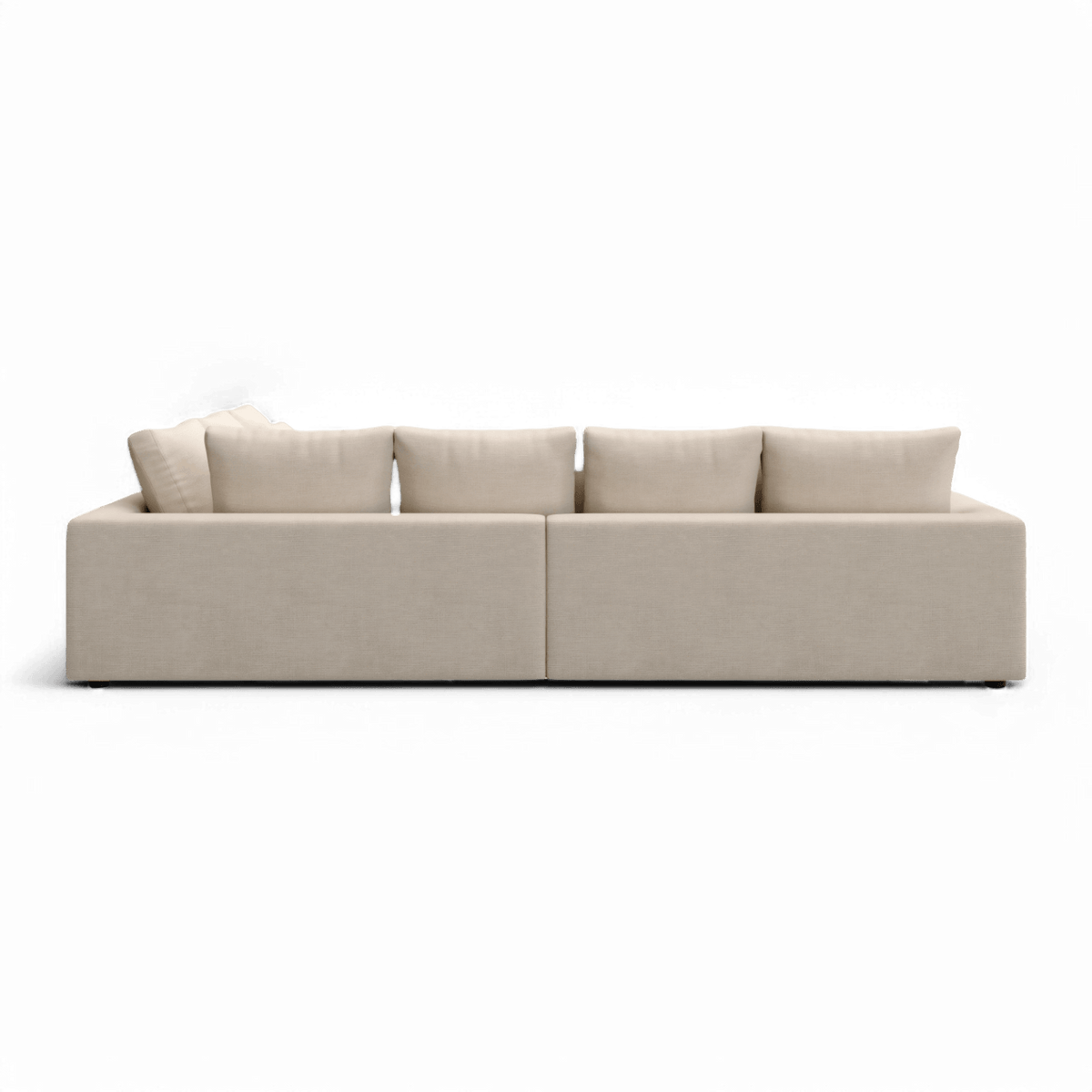 Sectional Sofa in Cream with Modern Design