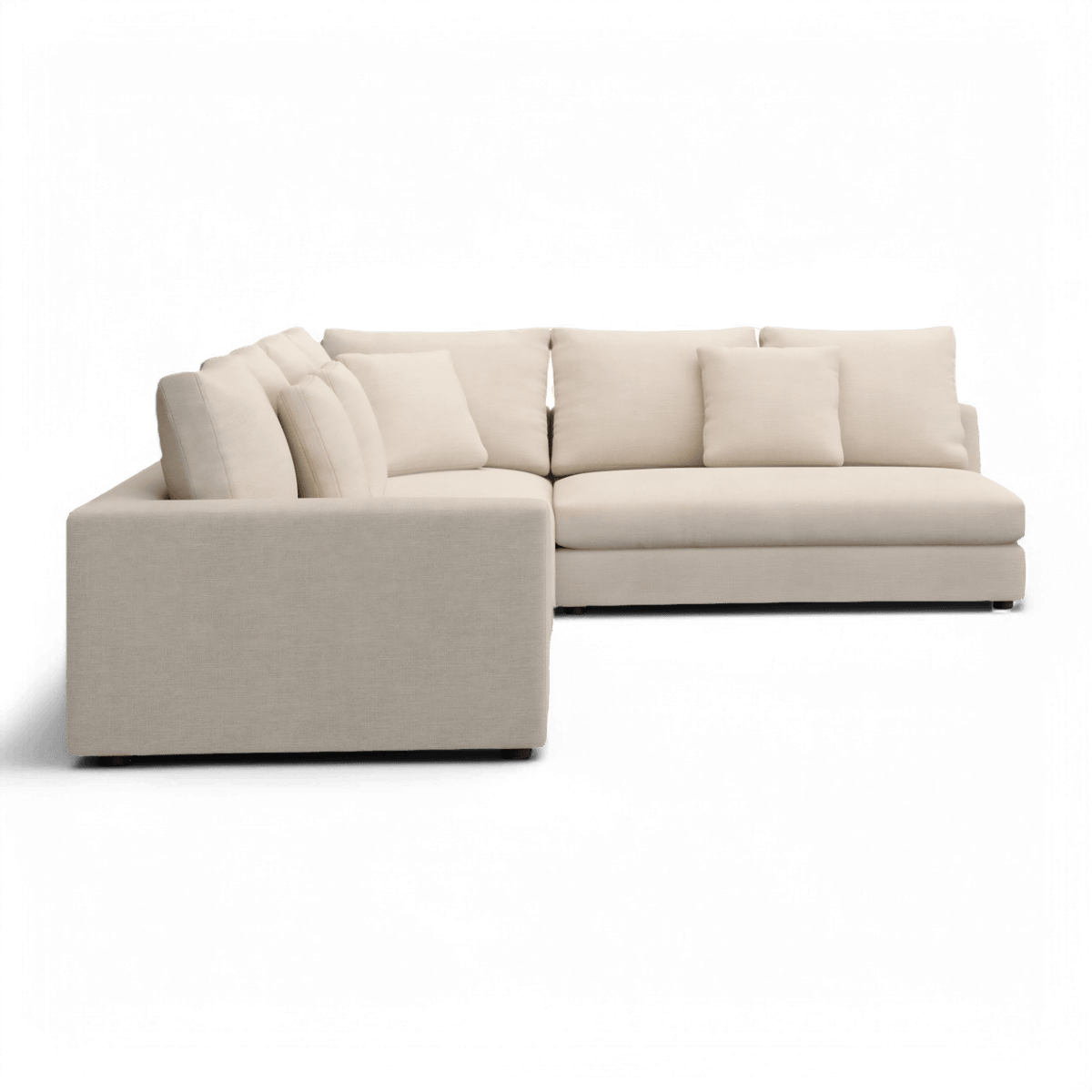 Sectional Sofa in Cream with Modern Design