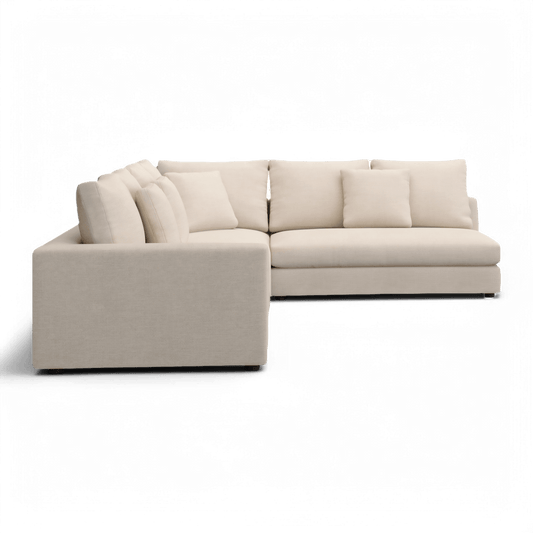 Sectional Sofa in Cream with Modern Design