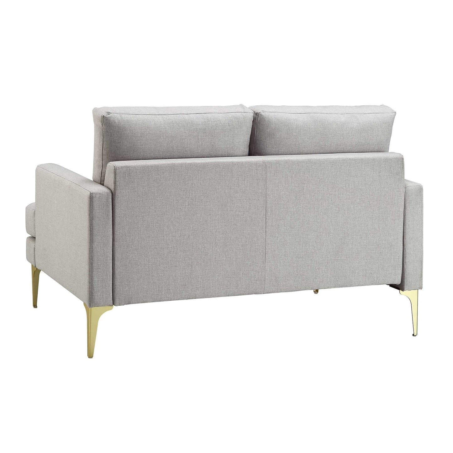 Grey Fabric 2-Seater Sofa with Clean Lines