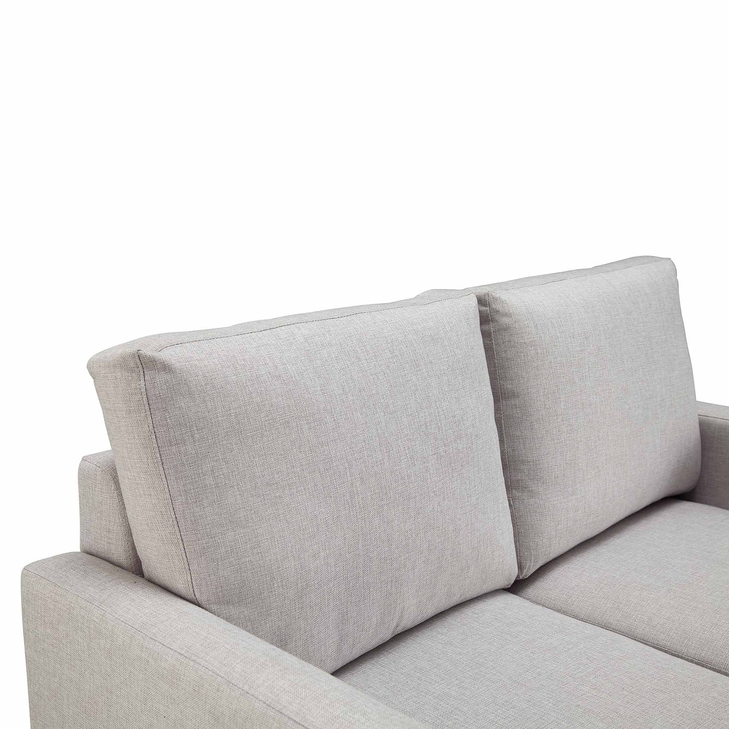 Grey Fabric 2-Seater Sofa with Clean Lines