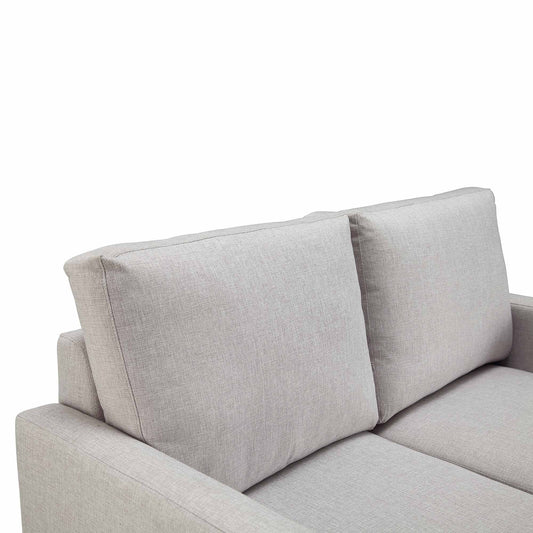 Grey Fabric 2-Seater Sofa with Clean Lines