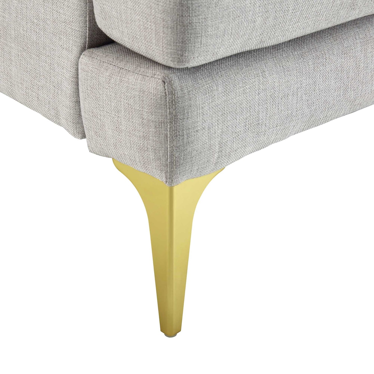 Grey Fabric 2-Seater Sofa with Clean Lines