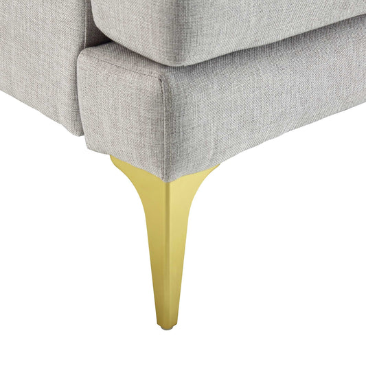 Grey Fabric 2-Seater Sofa with Clean Lines