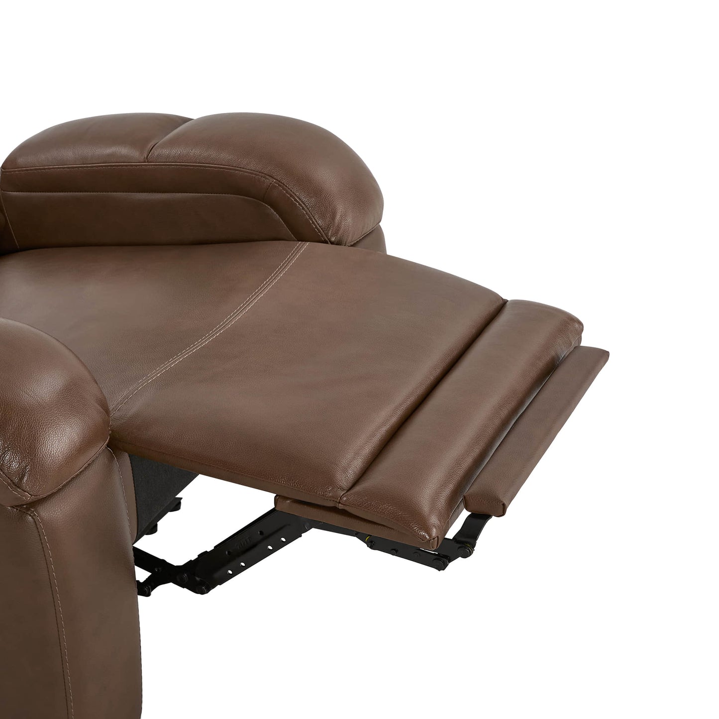Leather Wall Hugger Recliner with Adjustable Power Headrest