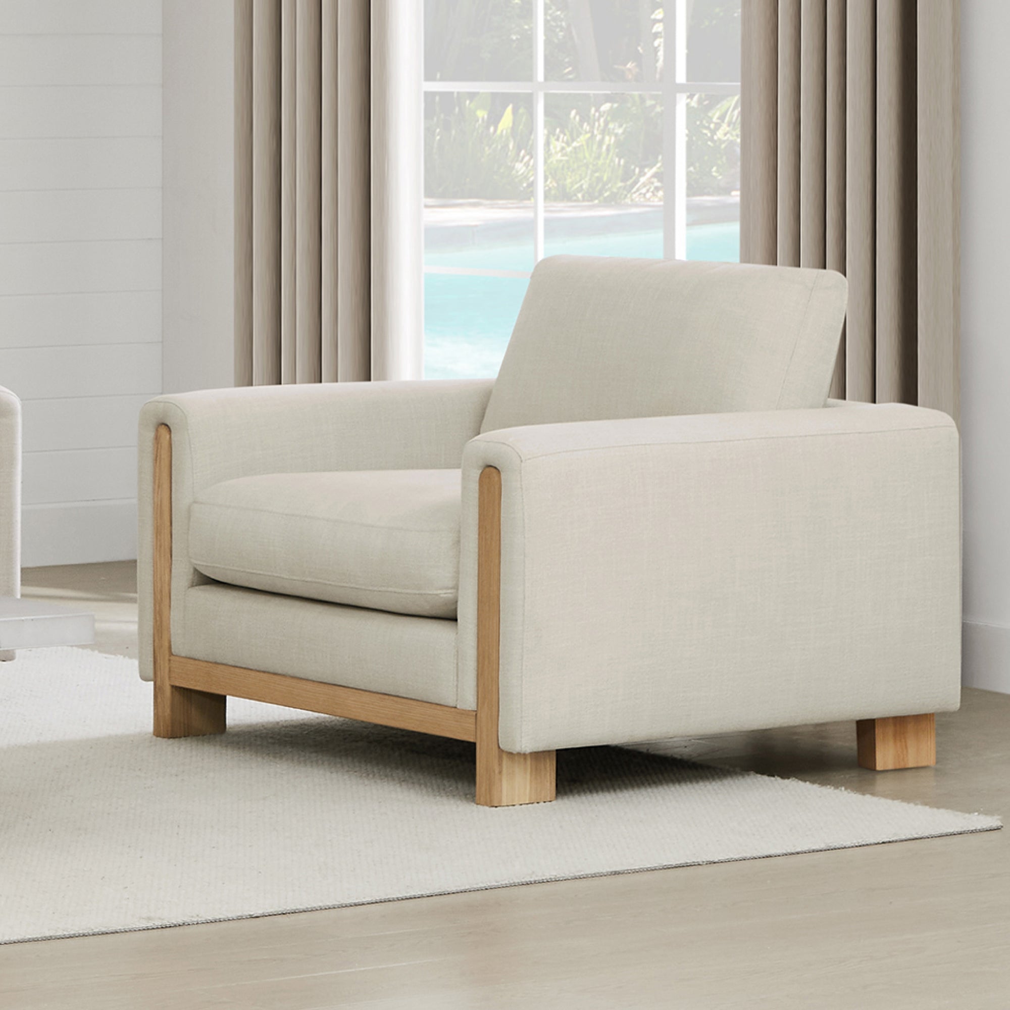 Keaton Sofa Set with Armchair and Sienna Stool Combo