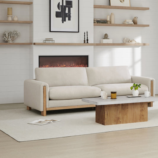 Keaton Sofa Set with Armchair and Sienna Stool Combo