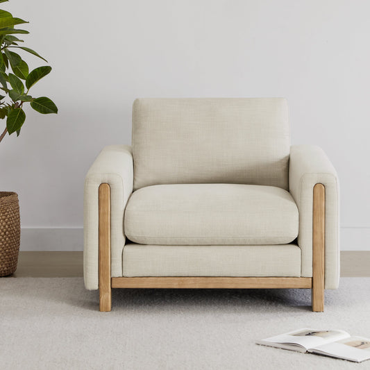 Keaton Sofa Set with Armchair and Sienna Stool Combo