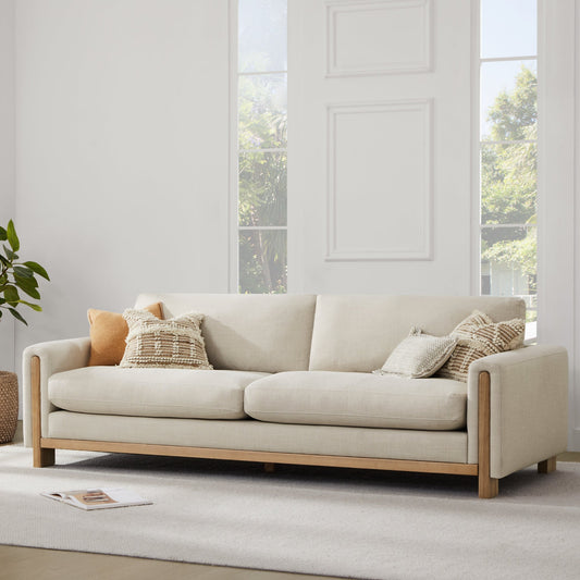 Keaton Sofa Set with Armchair and Sienna Stool Combo