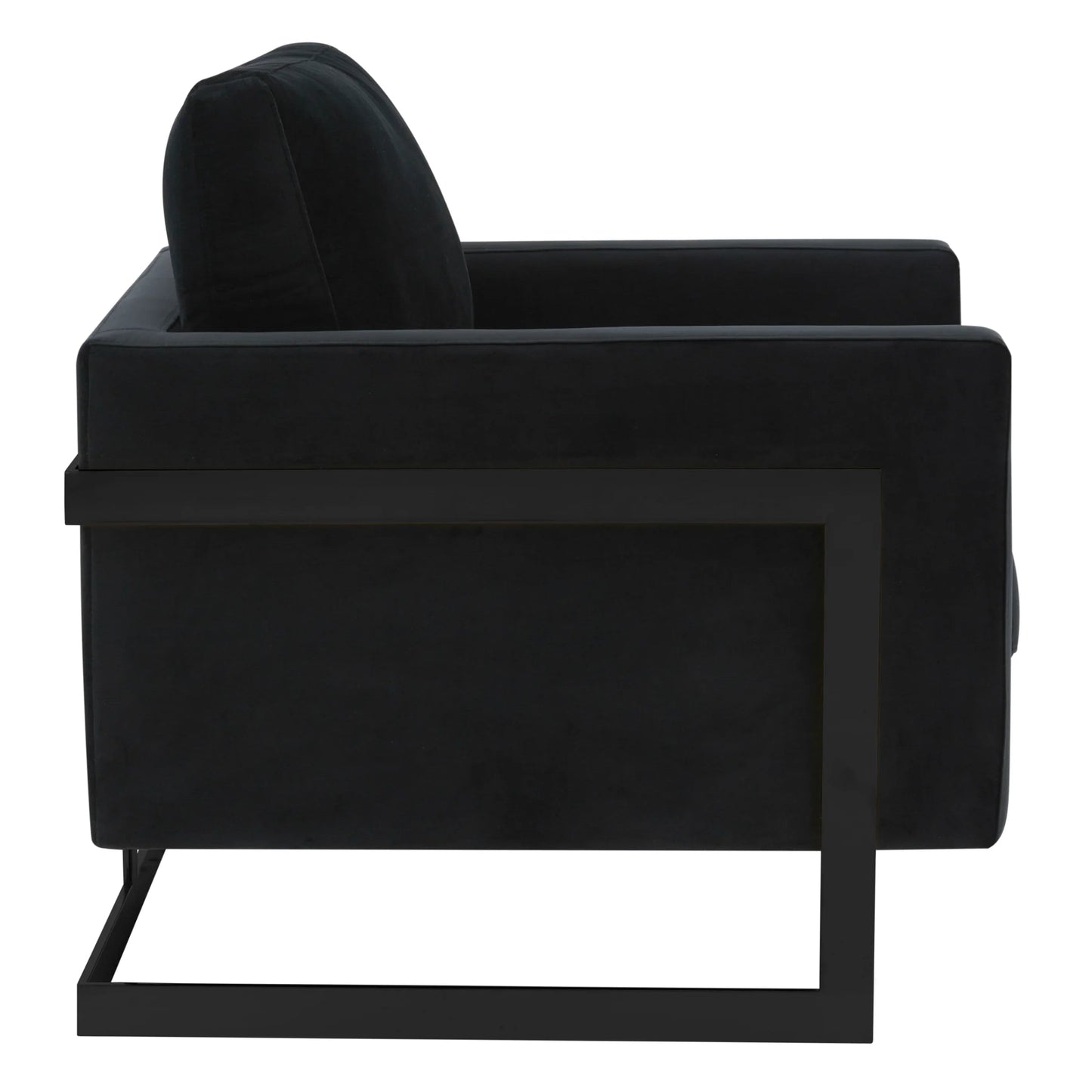 Upholstered Accent Armchair with Gold and Black Metal Frame