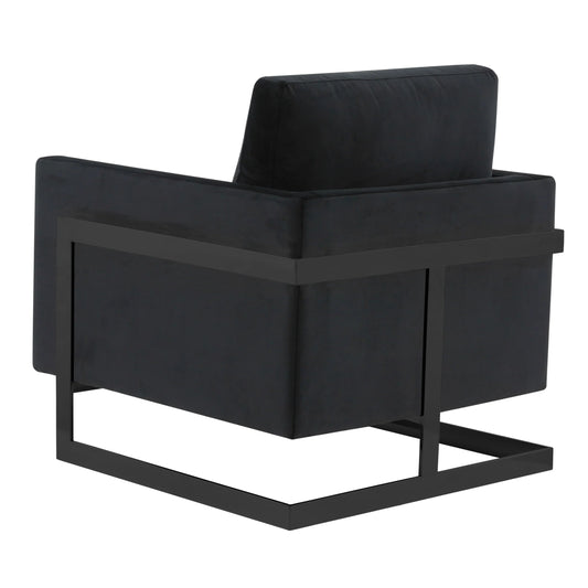 Upholstered Accent Armchair with Gold and Black Metal Frame