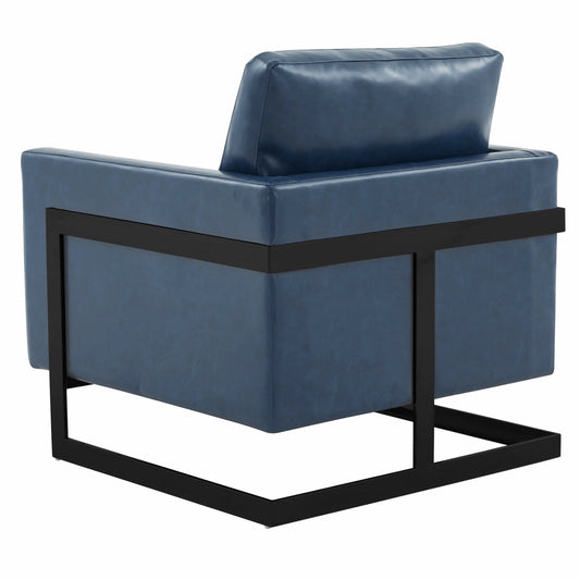 Upholstered Accent Armchair with Gold and Black Metal Frame
