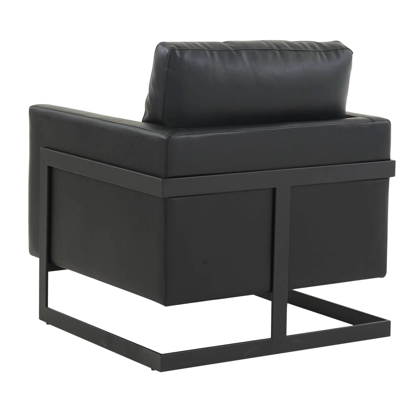 Upholstered Accent Armchair with Gold and Black Metal Frame