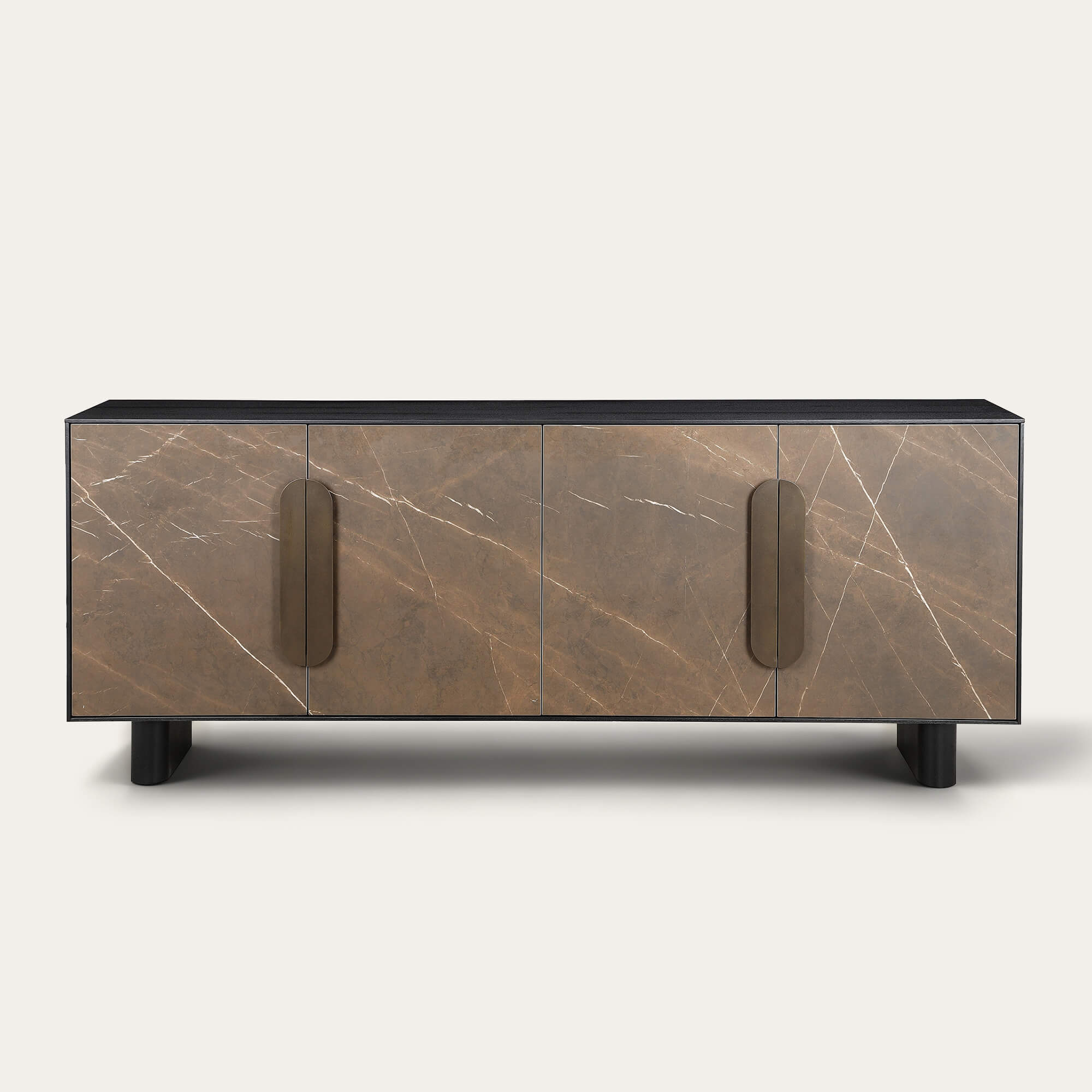 Large-Capacity Sideboard with Metal Accents in 79" Width