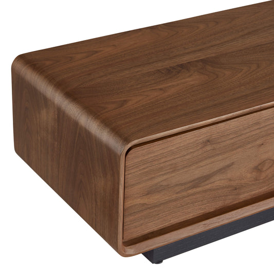 Large-Capacity TV Media Console in Walnut Finish