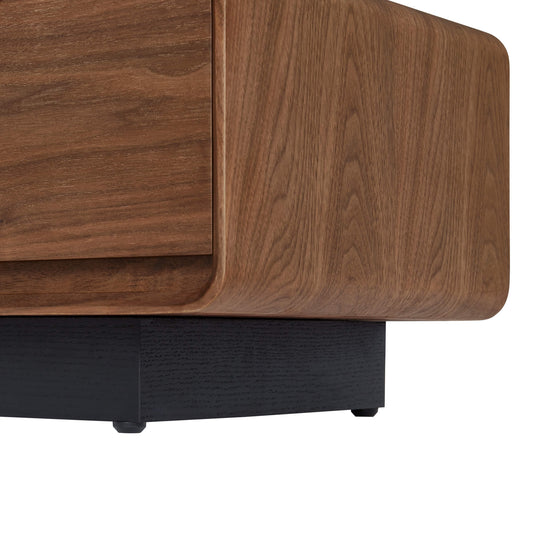 Large-Capacity TV Media Console in Walnut Finish