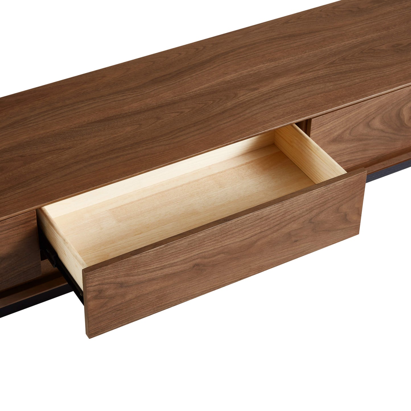 Large-Capacity TV Media Console in Walnut Finish