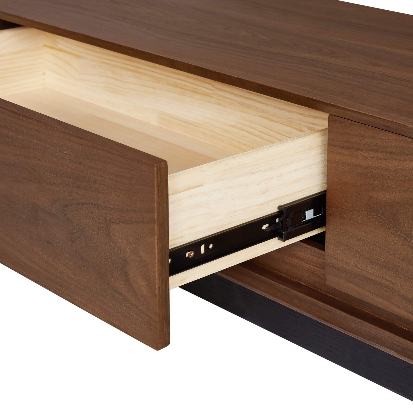 Large-Capacity TV Media Console in Walnut Finish