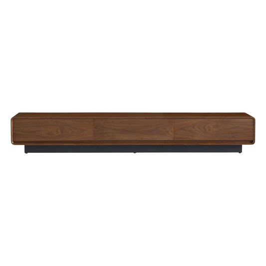 Large-Capacity TV Media Console in Walnut Finish