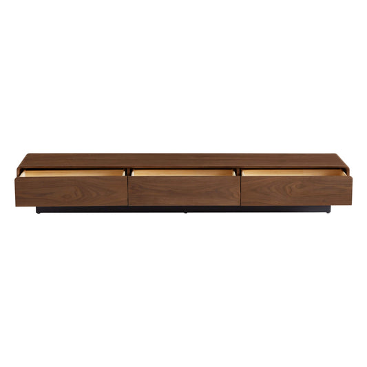Large-Capacity TV Media Console in Walnut Finish