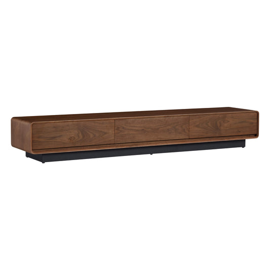 Large-Capacity TV Media Console in Walnut Finish