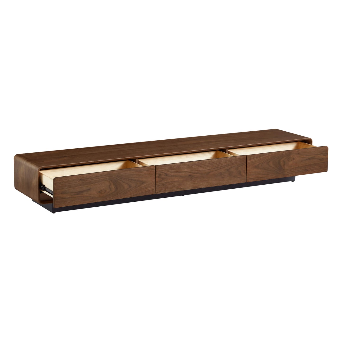 Large-Capacity TV Media Console in Walnut Finish