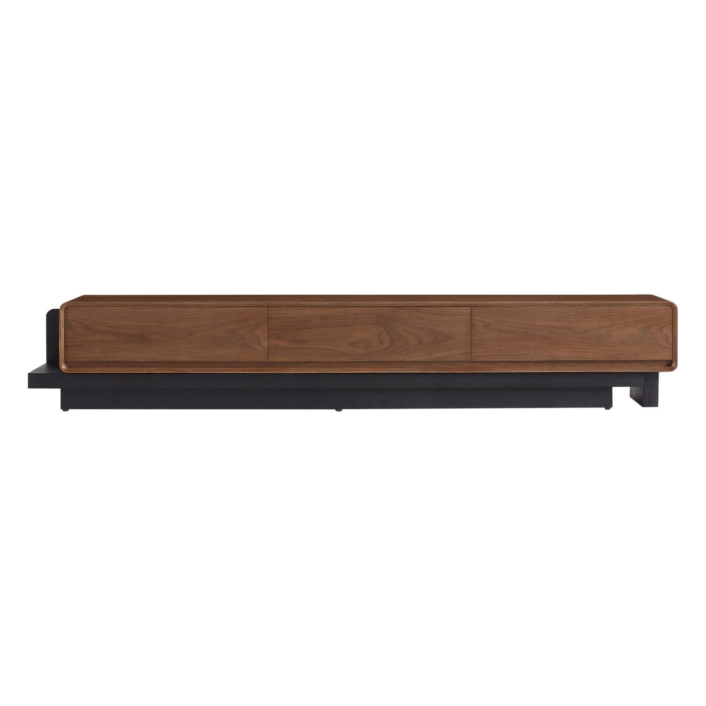 Large-Capacity TV Media Console in Walnut Finish