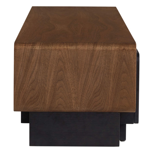 Large-Capacity TV Media Console in Walnut Finish