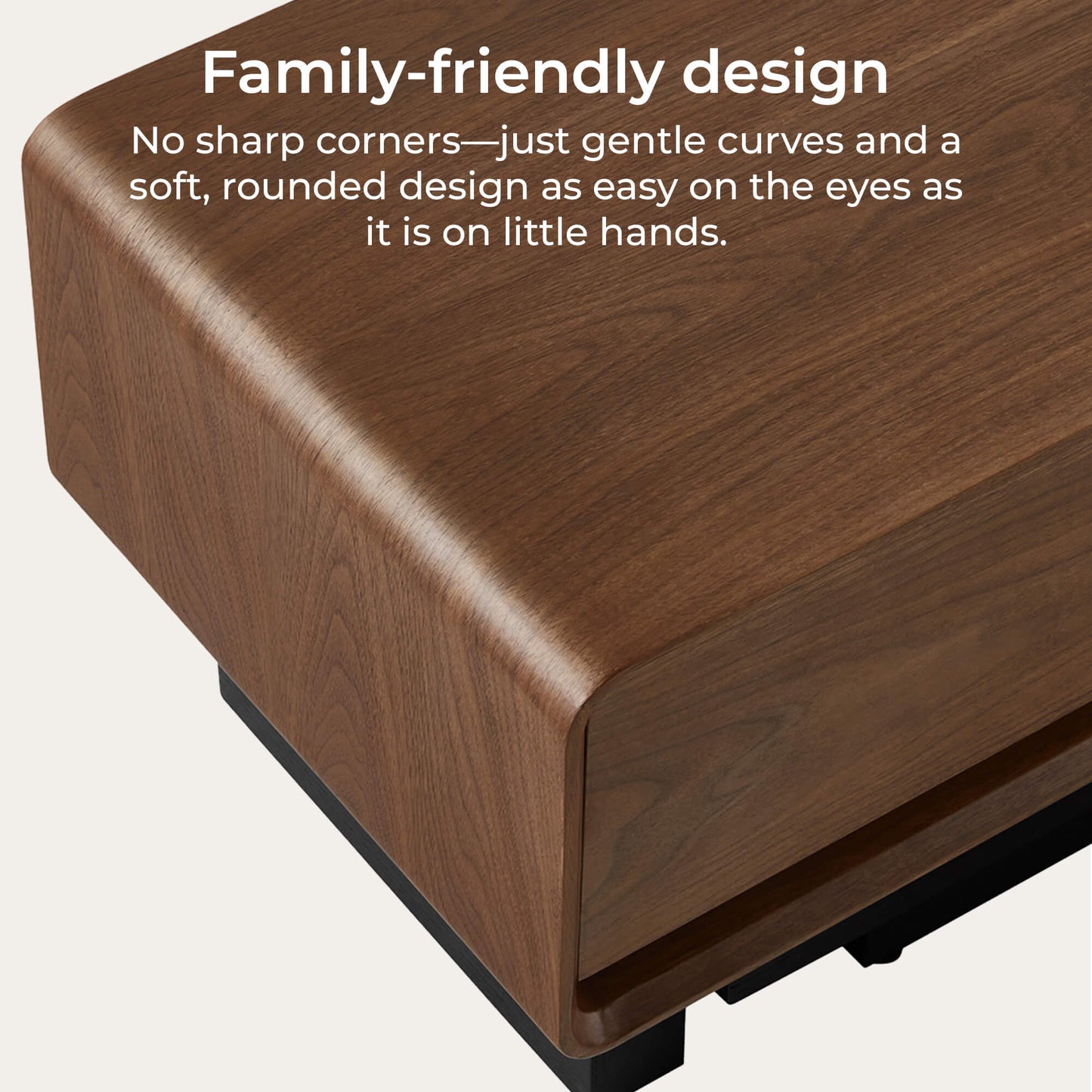 Large-Capacity TV Media Console in Walnut Finish