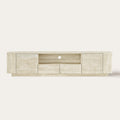 Large Travertine TV Console with Modern Design