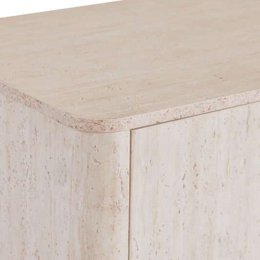 Large Travertine TV Console with Modern Design